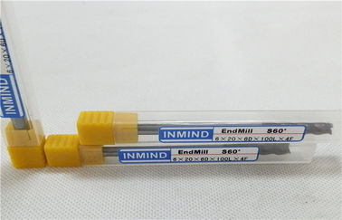 Langer Hals-Karbid-Quadrat-Schaftfräser-Hochgeschwindigkeitsstahl, der Schaftfräser, Flöte zwei kerbt