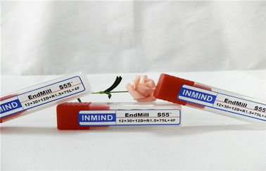 Vier Flöten-Eckradius-Schaftfräser-Karbid-langer Schaft-Mikroschaftfräser-Schneider